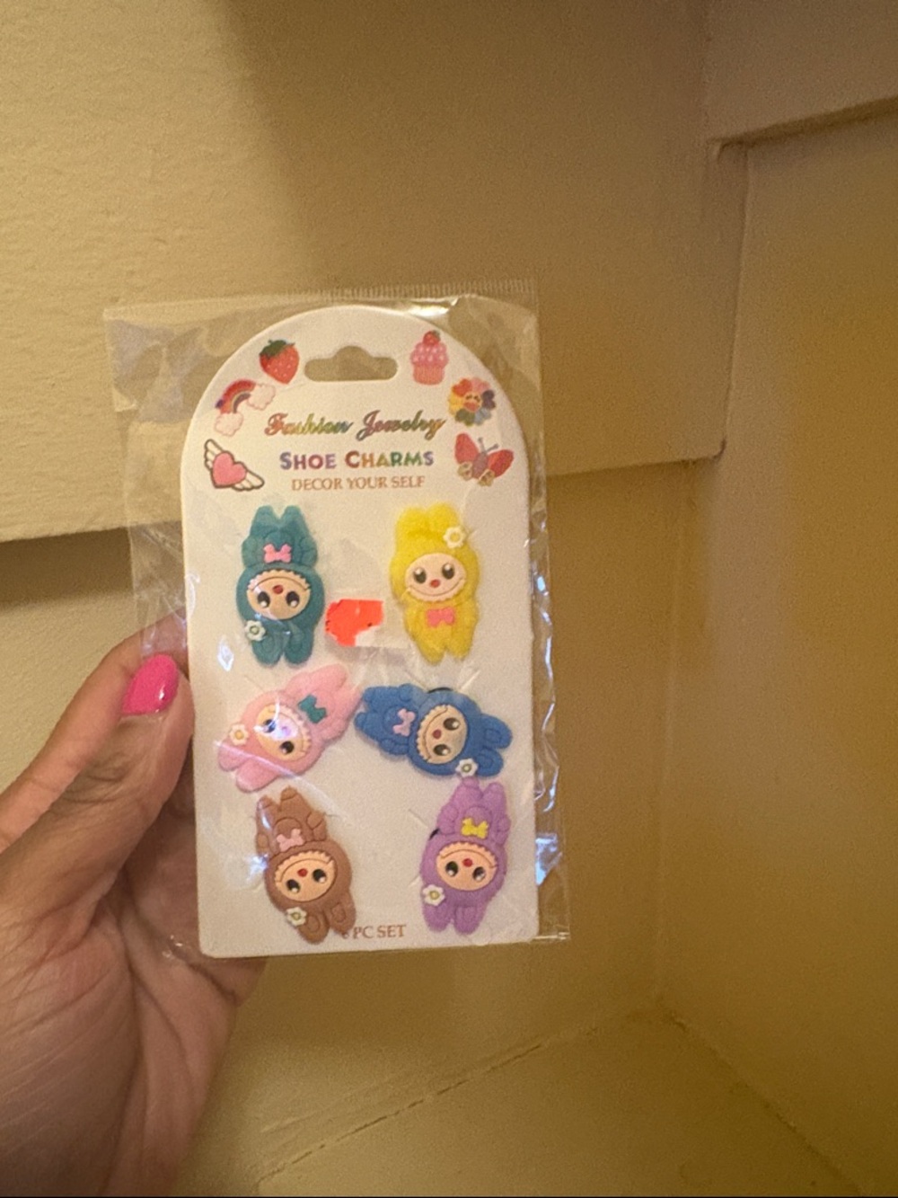 Cute Rainbow Jewelry Shoe Charms - Multicolor Cartoon Characters